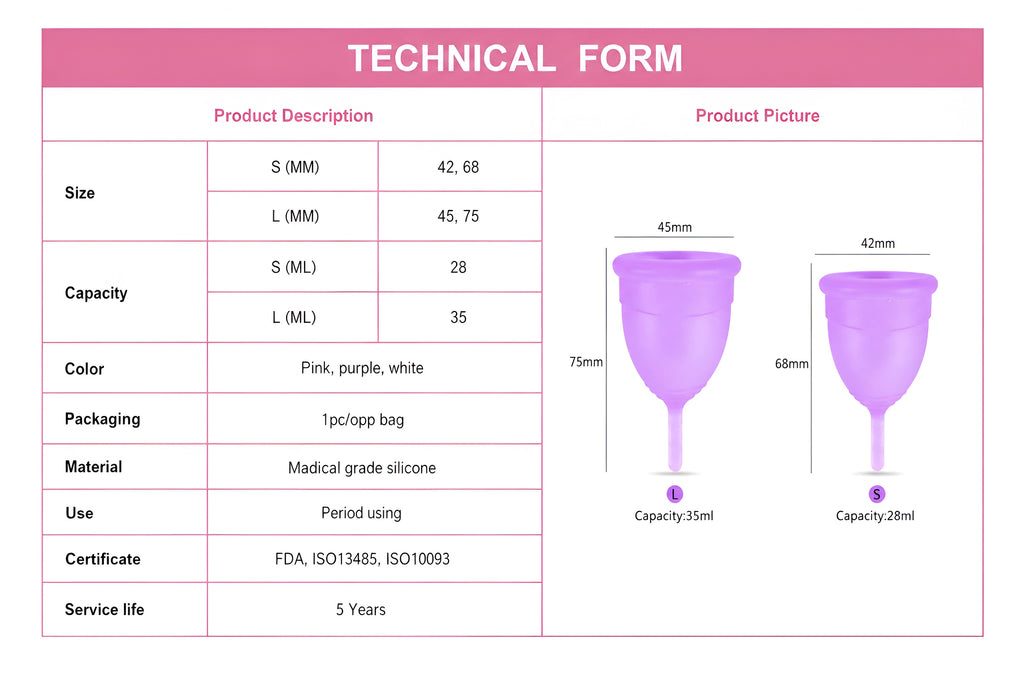 Medical-Grade Silicone Menstrual Cup by FEMNEASE